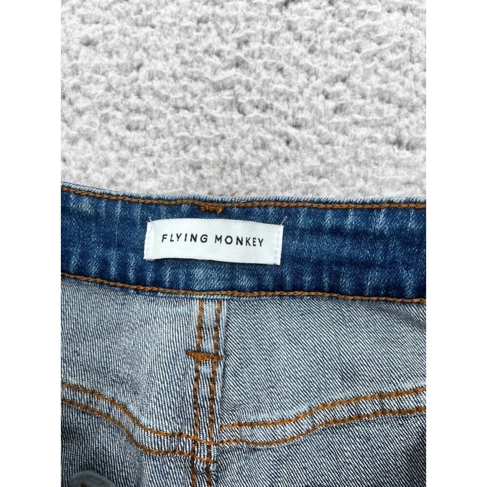 Women's Flying Monkey High Rise Cuffed Baggy Wide Leg Denim Jeans Size 31 - Picture 8 of 13
